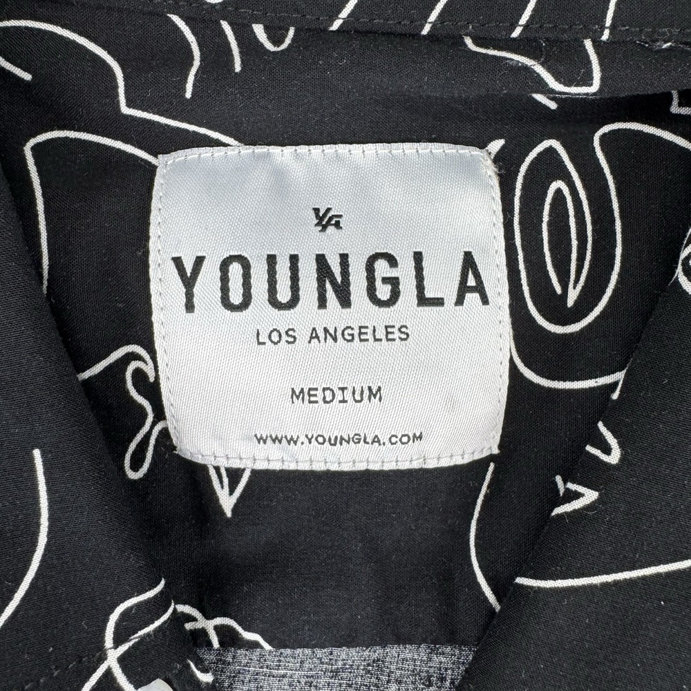 Youngla Face Silhouette Pattern Button Up Shirt M… - image 5